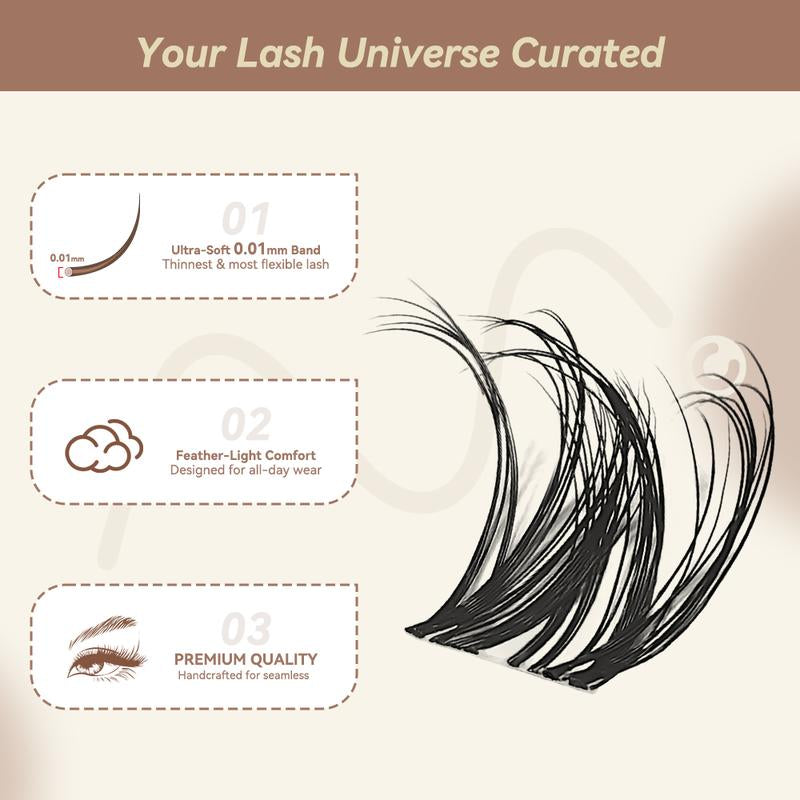 Spider Lashes Breeze | DD Curl Kylie&Kim Lashes Maxcomfi Vibe but Better Long-Lasting Waterproof & Super Soft&Thin Band | Venus Velure Waterproof Long-Lasting Natural Daily Beginner-Friendly DIY Lashes for Flawless Voluminous Look Trendy Must-Have