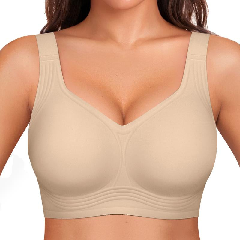 OEAK Women Jelly Bras Wirefree Full Coverage No Underwire Everyday Bras Comfortable Wireless Padded Tshirt Bra